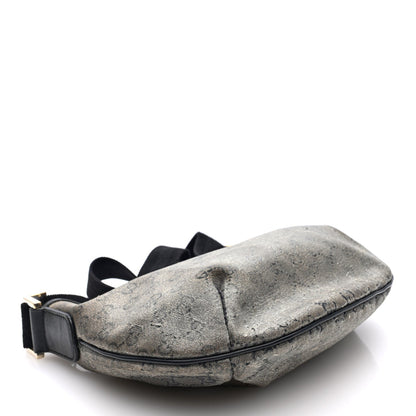 Gucci Lurex Monogram Medium Half Moon Hobo Black