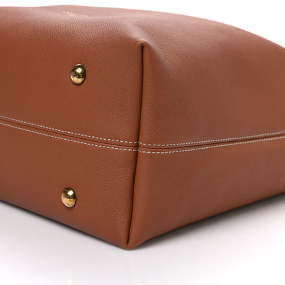 Louis Vuitton Grained Calfskin Low Key Hobo MM Cognac