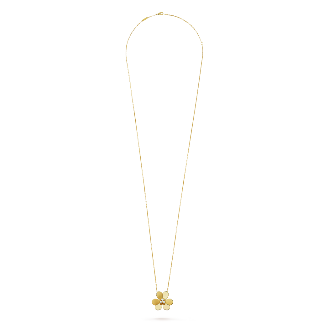 18K Gold Diamond VCA Frivole Clip Pendant