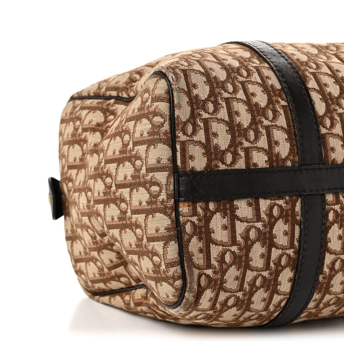 Christian Dior Monogram Canvas Boston Bag Brown
