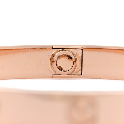 Cartier 18K Pink Gold 4 Diamond LOVE Bracelet 17