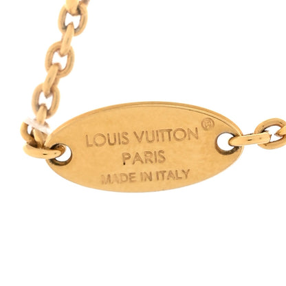Louis Vuitton Metal Crystal LV Iconic Necklace Gold