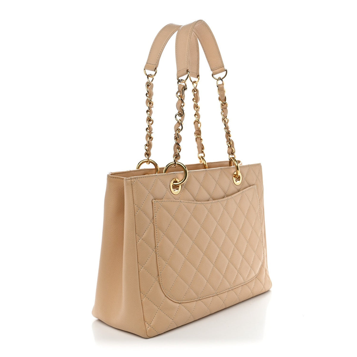 Chanel Caviar Quilted Grand Shopping Tote GST Beige