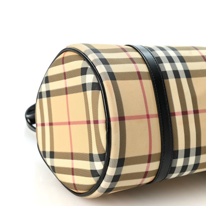 Burberry House Nova Check Barrel Bag Black