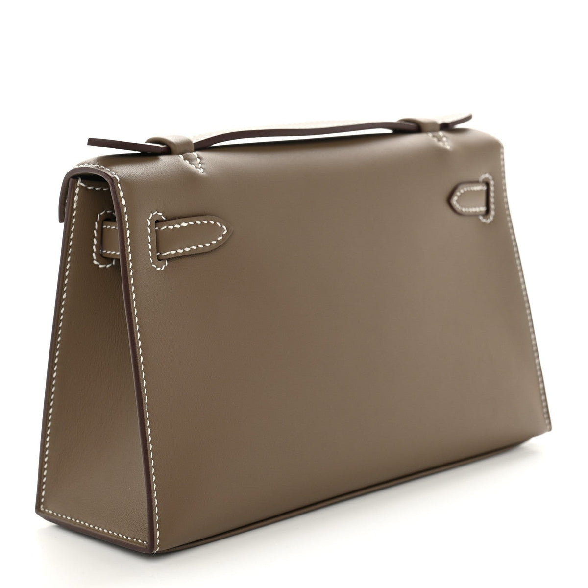 Hermès Swift Kelly Pochette Clutch Etoupe