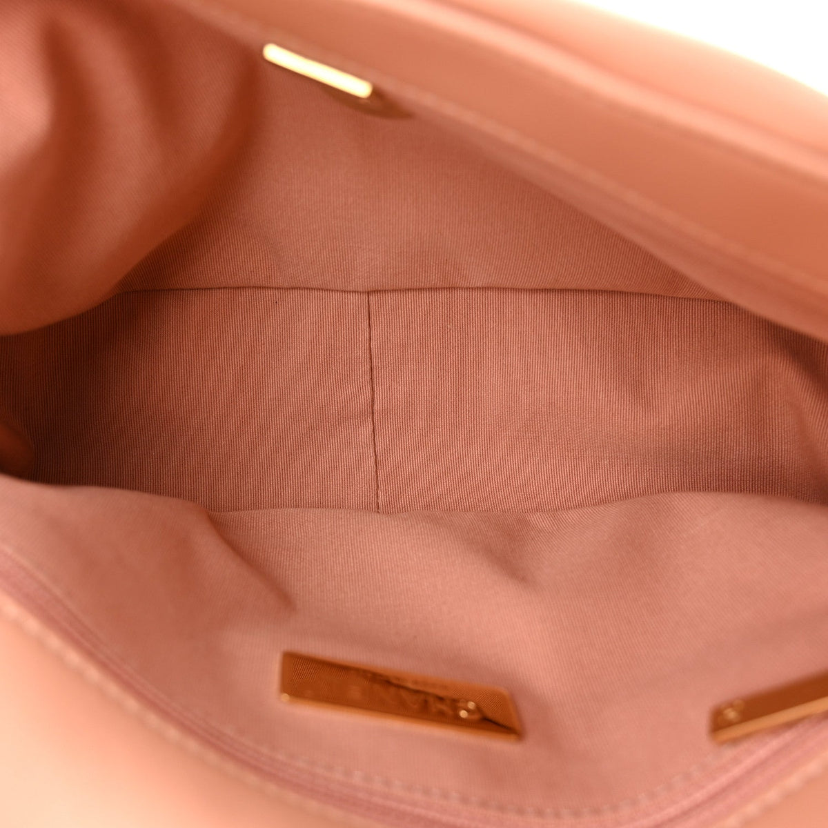 Chanel Lambskin Quilted Medium Chanel 19 Flap Beige