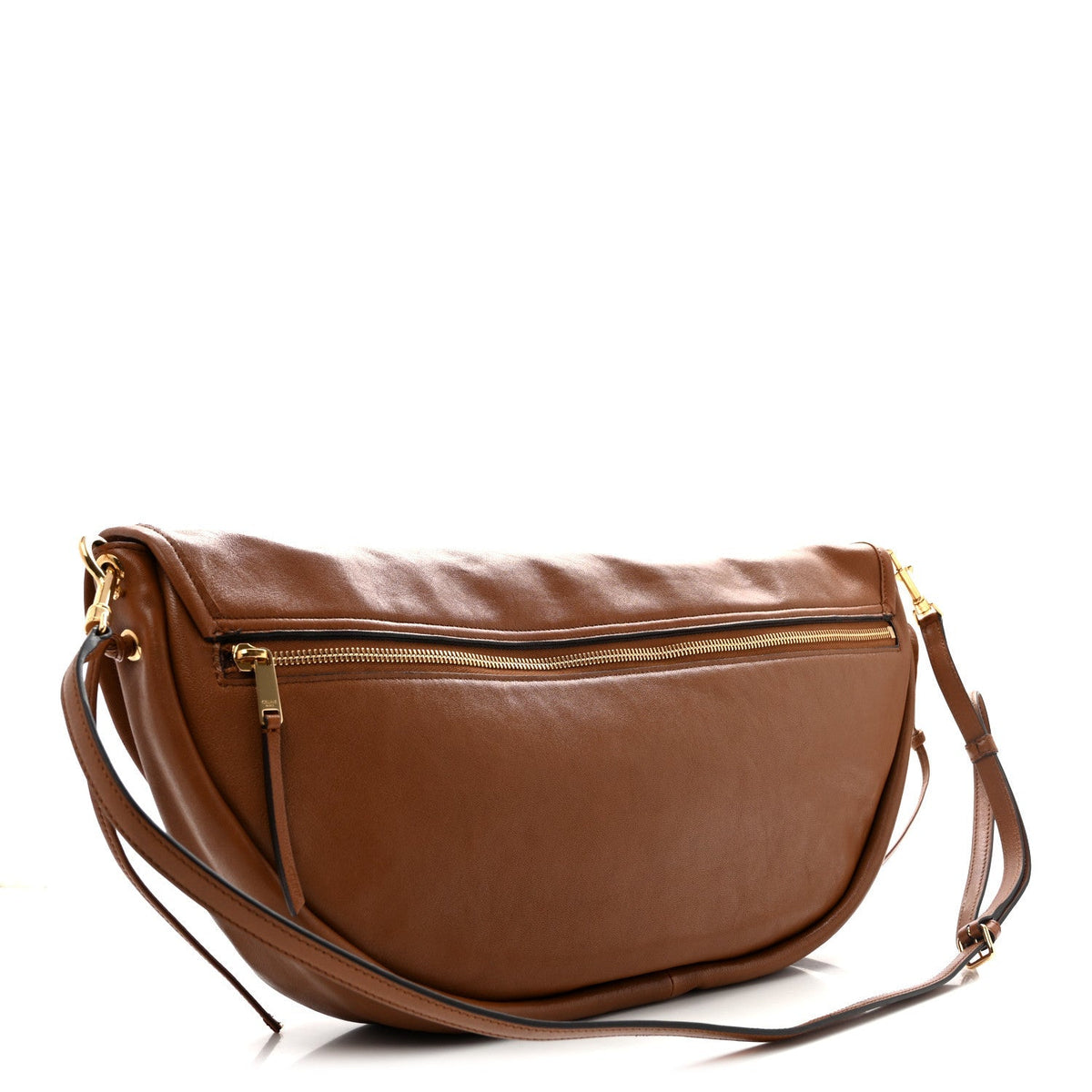 Celine Shiny Lambskin Soft Triomphe Little Half Moon Bag Brick 1982484