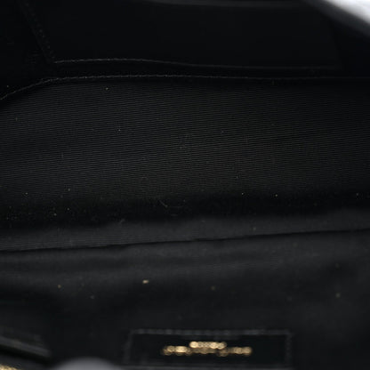 Saint Laurent Satin Patchwork Monogram Medium Jamie Bag Black