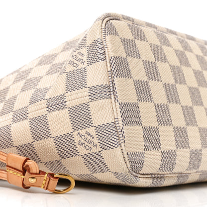 Louis Vuitton Damier Azur Neo Neverfull PM Tote Bag Blue and White