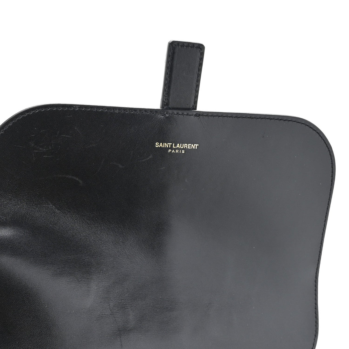 Saint Laurent Suede Le Monogramme Satchel Black