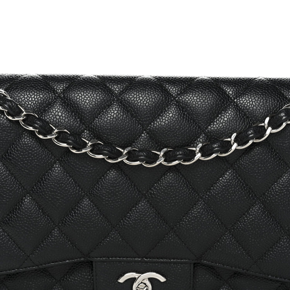 Chanel Caviar Quilted Jumbo Double Flap Black