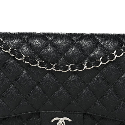 Chanel Caviar Quilted Jumbo Double Flap Black