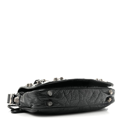 Balenciaga Agneau Arena XS Le Cagole Flap Bag Black 1984028
