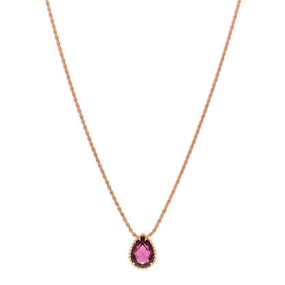 Boucheron 18K Pink Gold Rhodolite Garnet S Serpent Boheme Necklace