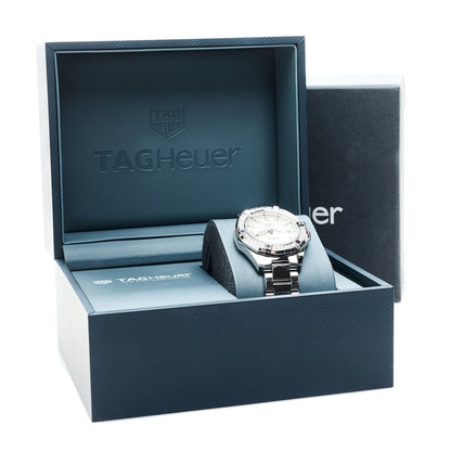 Tag Heuer Stainless Steel Mother of Pearl Aquaracer Watch WBD131C