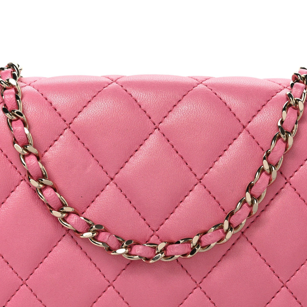 Chanel Lambskin Enamel Quilted Small Candy Hearts Flap Pink