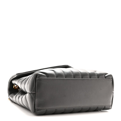 Saint Laurent Calfskin Small Loulou Chain Satchel Storm