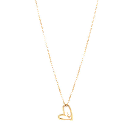 Louis Vuitton Metal Fall in Love Heart Pendant Necklace Gold