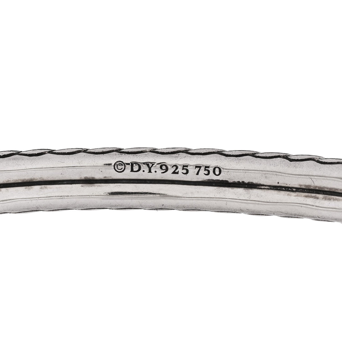 David Yurman Sterling Silver 18K Yellow Gold 11mm Thoroughbred Loop Bracelet
