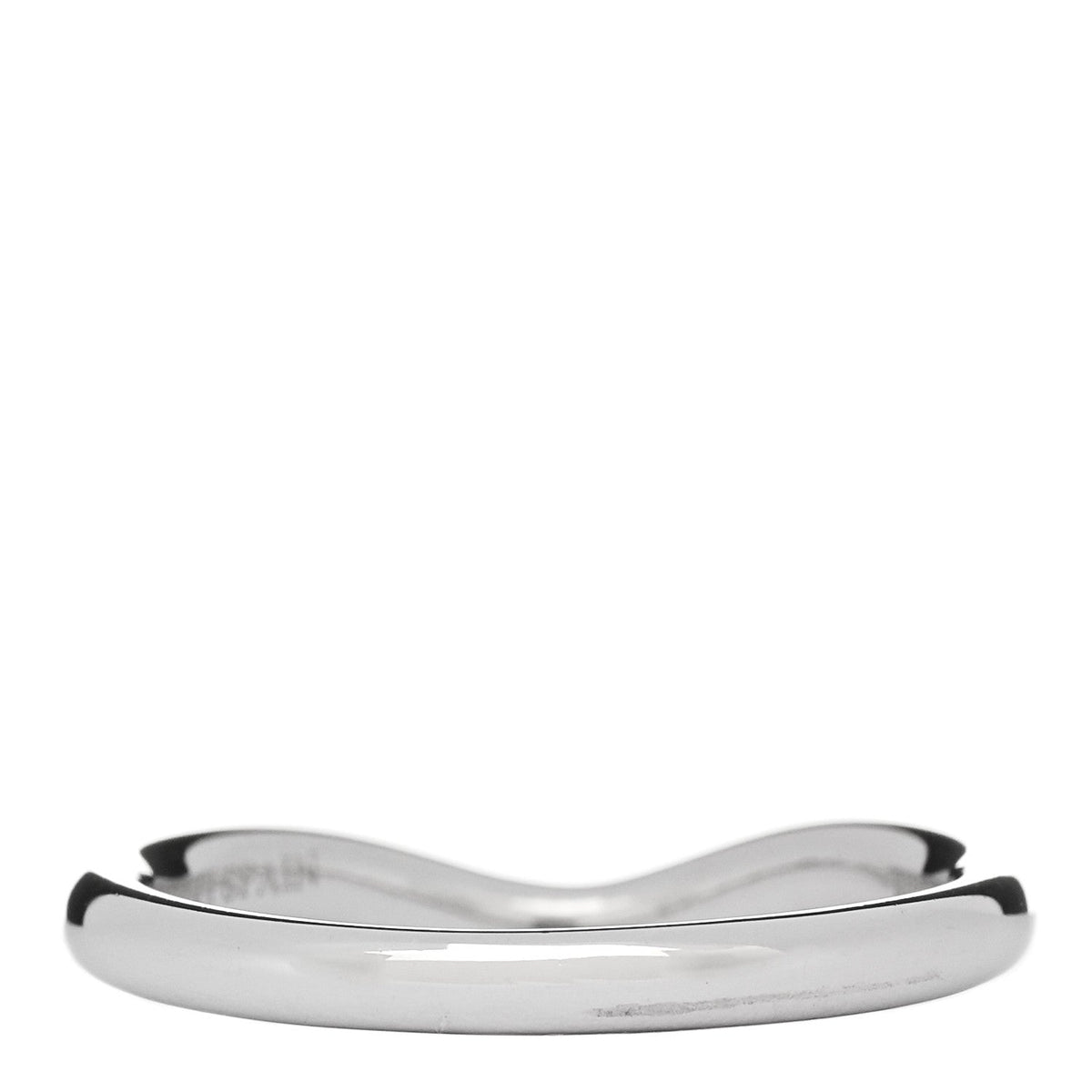 Tiffany Platinum Diamond Elsa Peretti Curved Band Ring