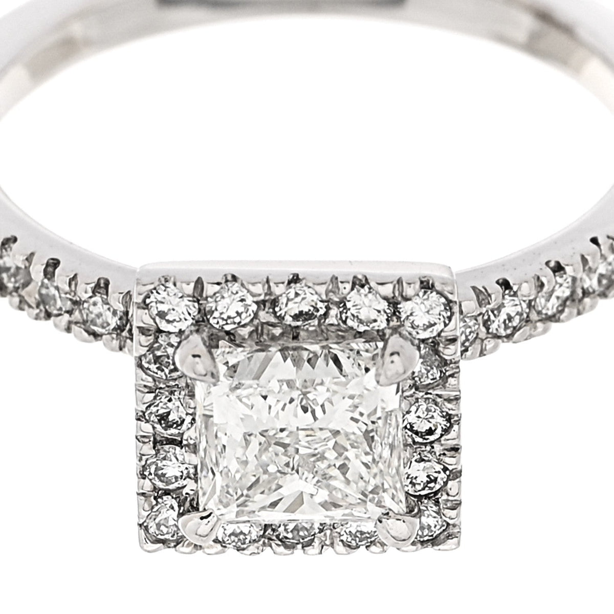 Parker & West by FASHIONPHILE18K White Gold Diamond .96ctw Princess Cut Engagement Ring  52 6