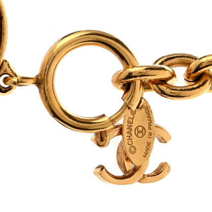 Chanel Metal CC Medallion Necklace Gold