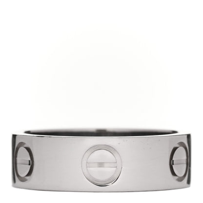 Cartier 18K White Gold 5.5mm LOVE Ring 49 5
