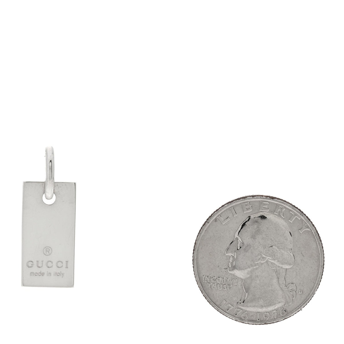Sterling Silver Logo Tag Pendant
