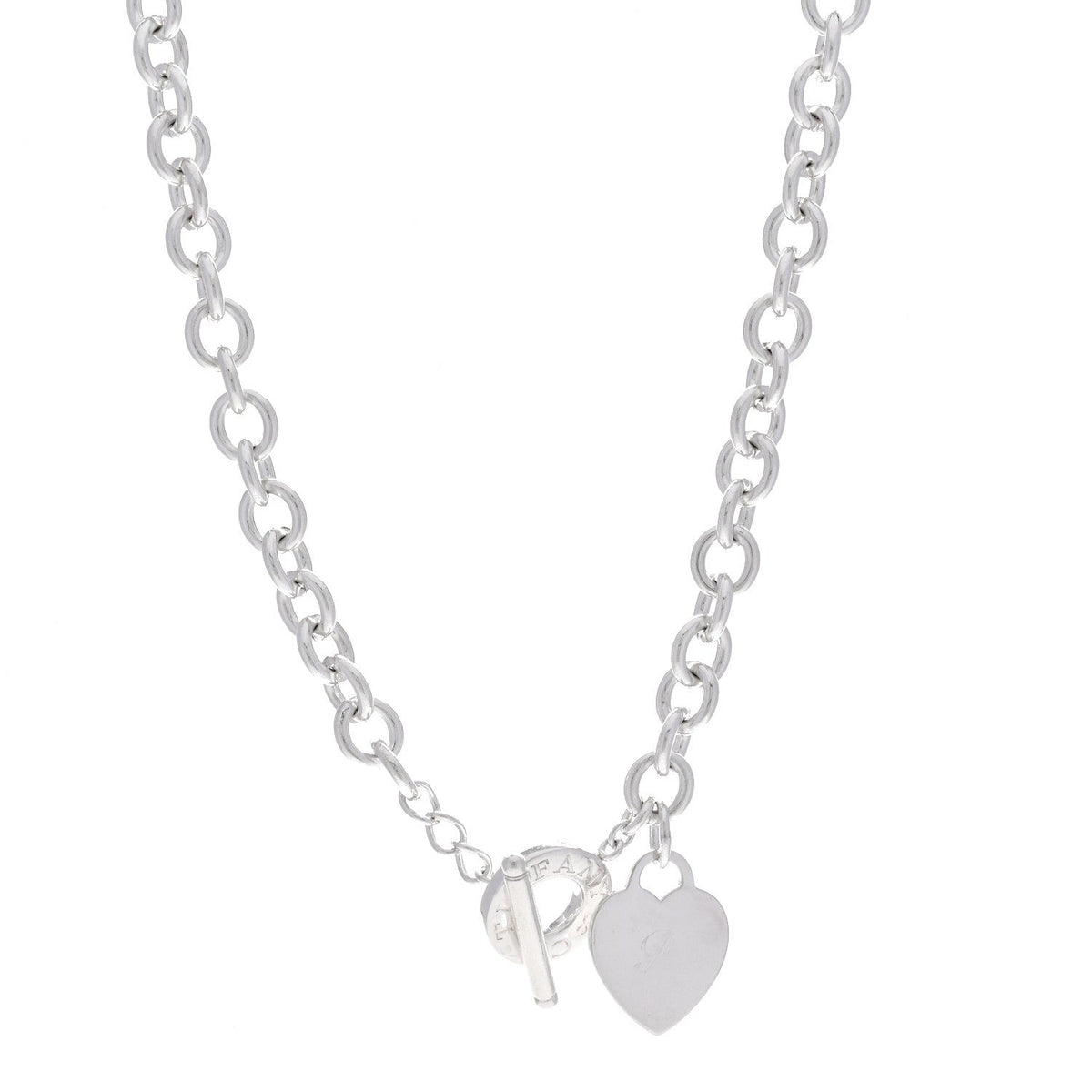 Tiffany Sterling Silver Heart Tag Toggle Necklace