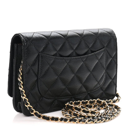 Chanel Caviar Quilted CC Turnlock WOC Black