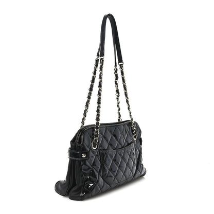 Chanel Patent Quilted Just Mademoiselle Bowling Bag Black 1986915