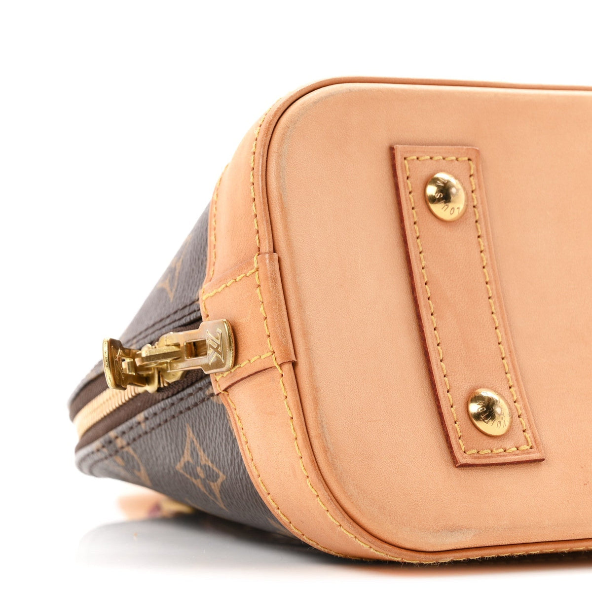Louis Vuitton Monogram Coated Canvas Alma BB Bag Brown