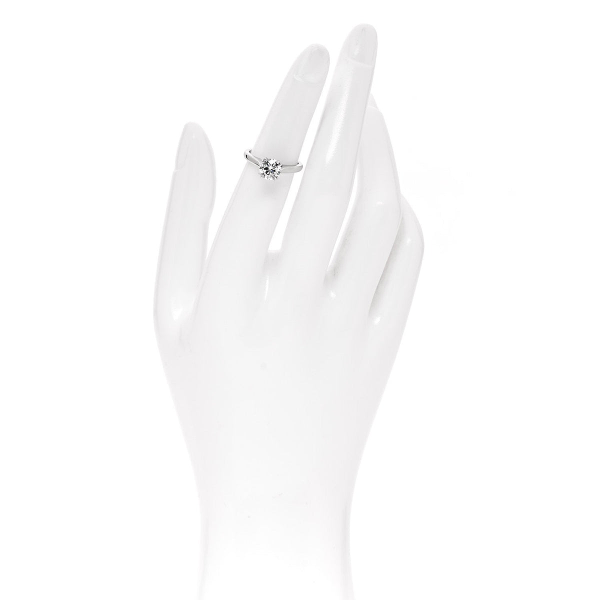 Harry Winston Platinum Diamond 1.01ct Round Brilliant Cut Solitaire Engagement Ring 48 4.5