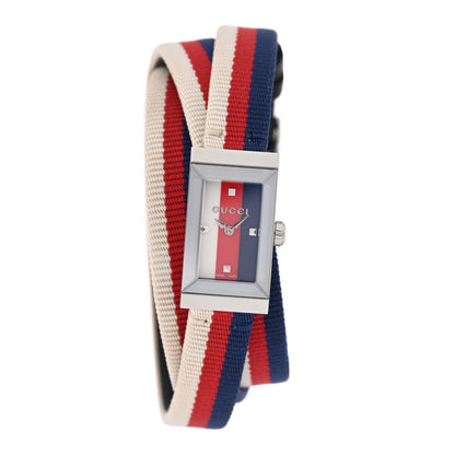 Gucci Stainless Steel Nylon 14mm G-Frame Quartz Watch Blue