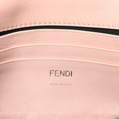 Fendi Nappa FF 1974 Embossed Mini Baguette Rosa Quarzo