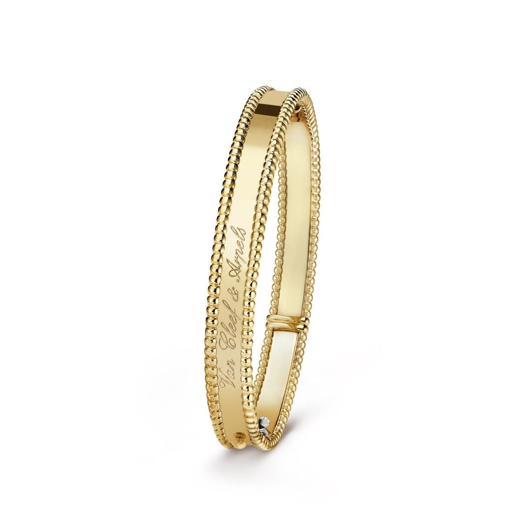 18K Gold VCA Perlée Signature Medium Model Bracelet