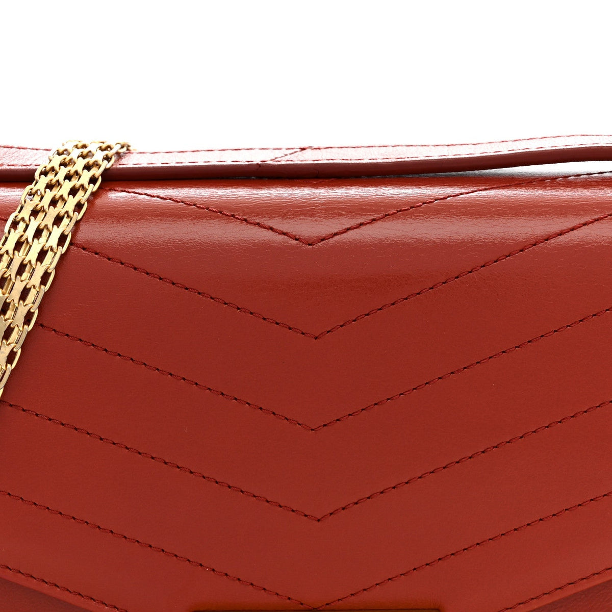 Chanel Calfskin Chevron Quilted Small Medal Flap Red 1984020