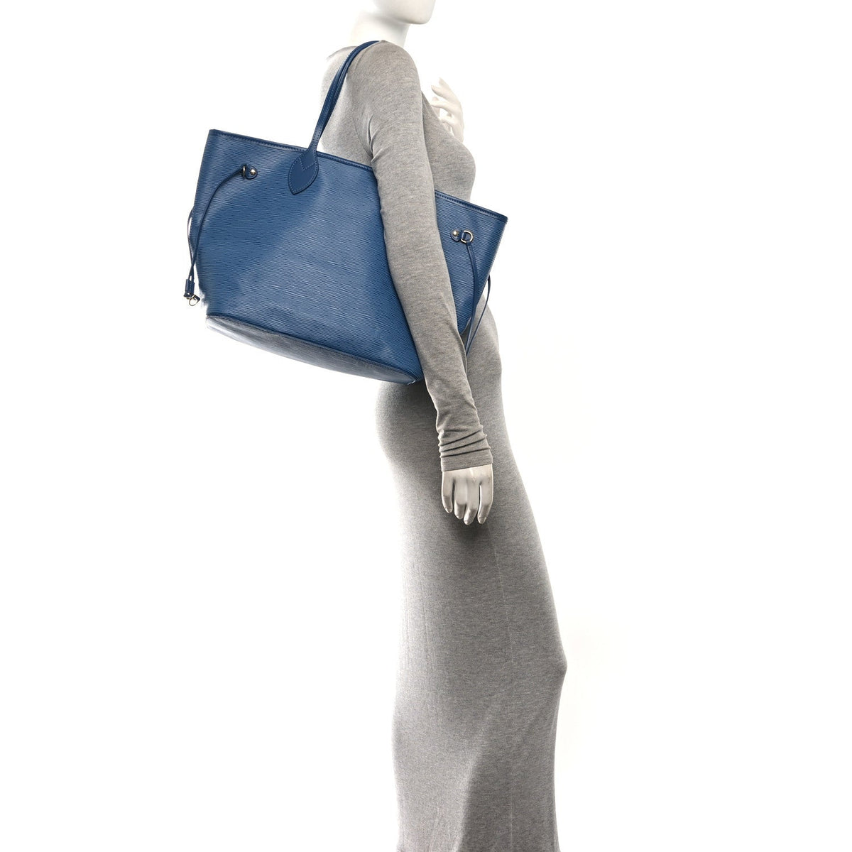 Louis Vuitton Epi Neverfull MM Bag Denim Blue