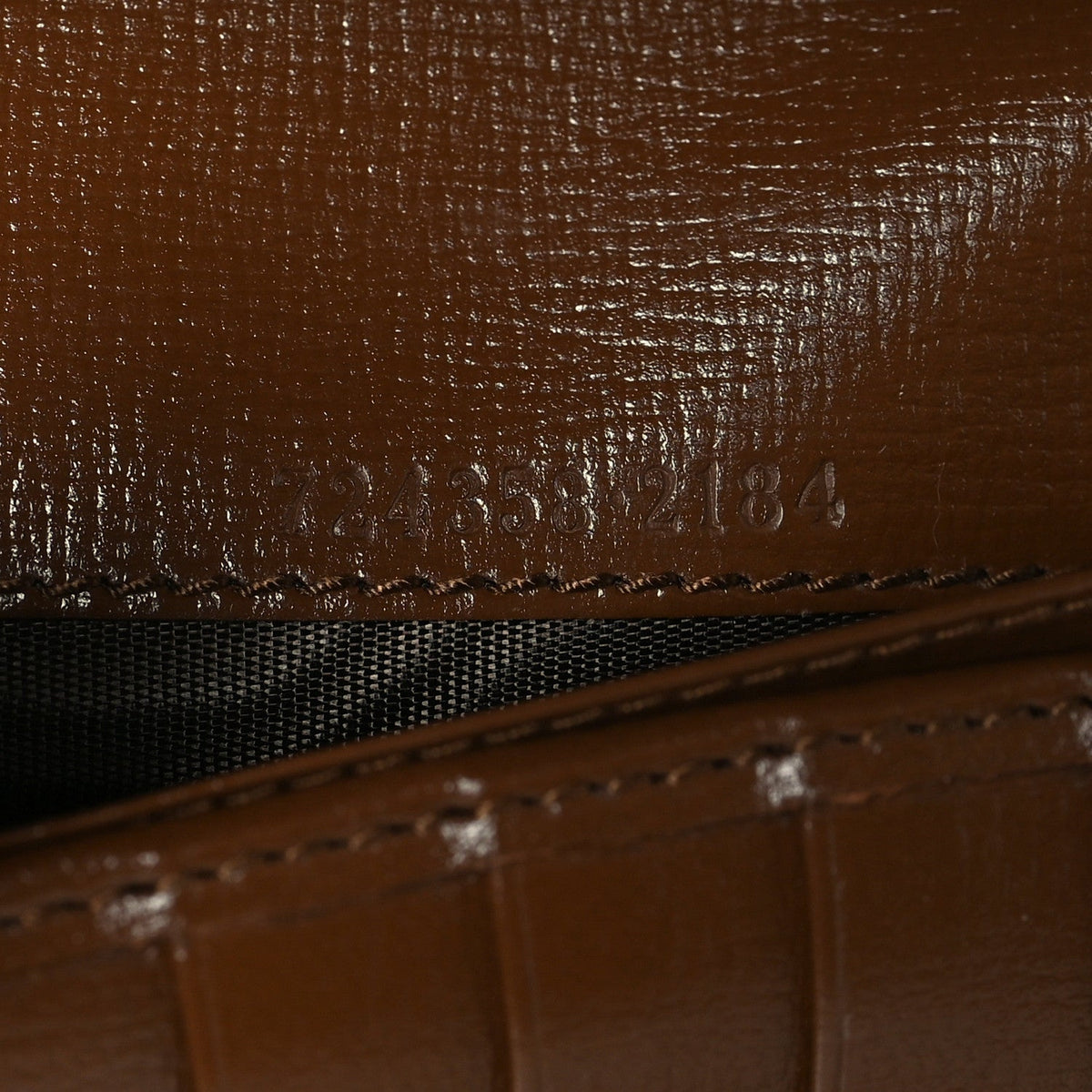 Gucci GG Supreme Calfskin Blondie Wallet on Chain Beige Brown
