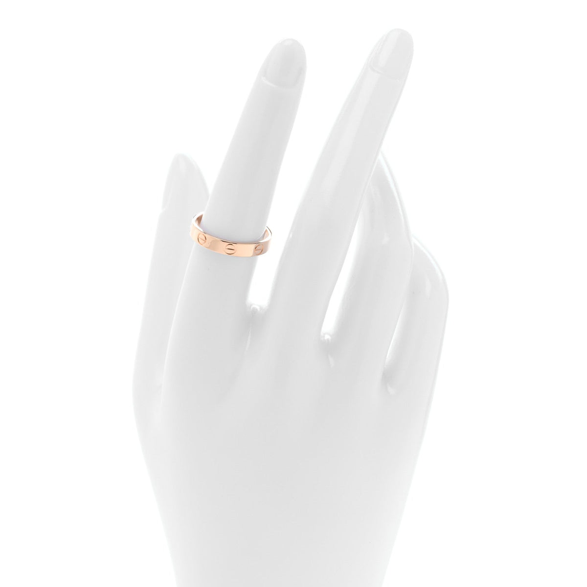 18K Pink Gold 3.5mm LOVE Wedding Band Ring 54 7
