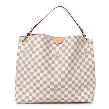 Louis Vuitton Damier Azur Graceful MM Rose Ballerine