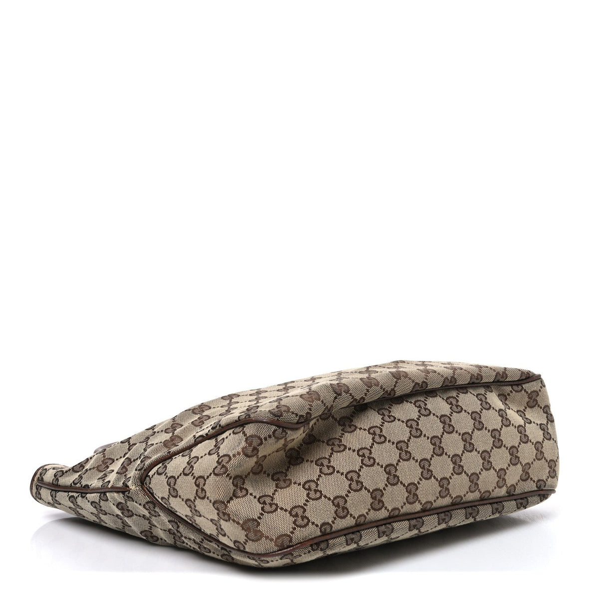Gucci Monogram Canvas Piston Lock Tote Brown