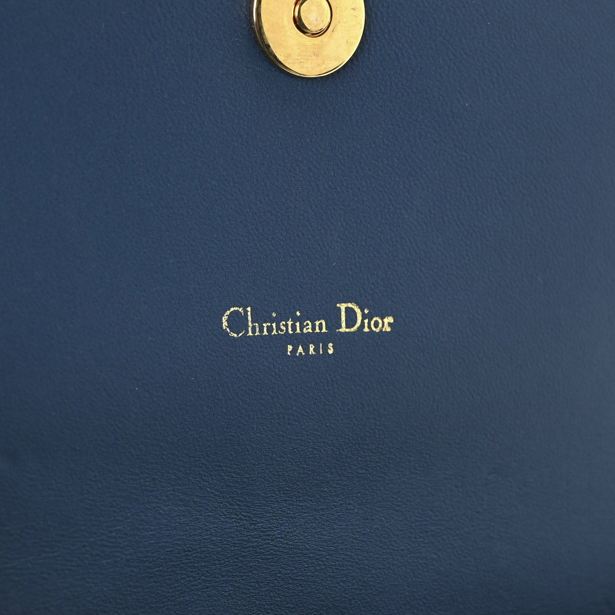 Christian Dior Supple Calfskin Cannage Caro Belt Pouch Steel Blue