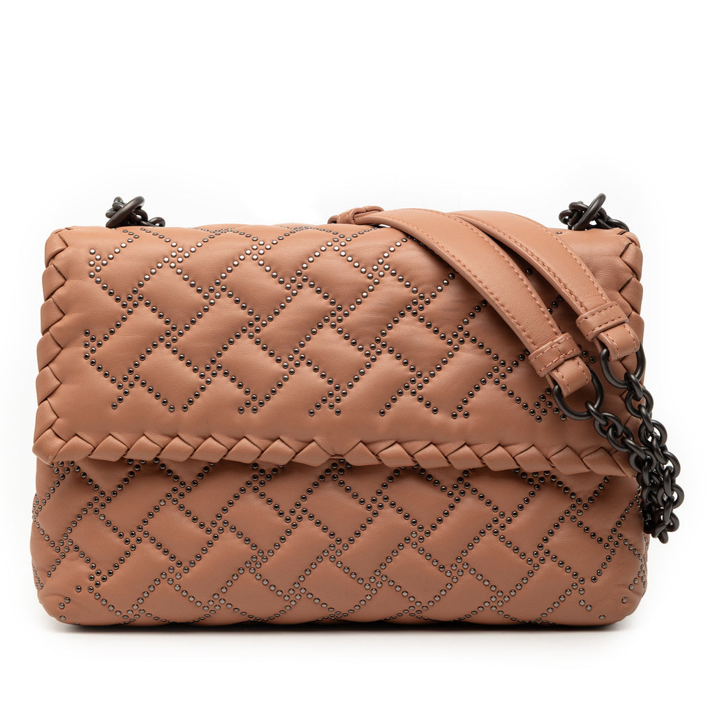 Olimpia Crossbody Intrecciato Microstuds Lambskin Small