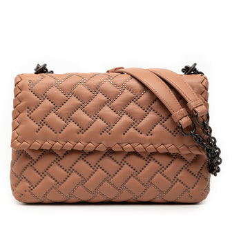 Olimpia Crossbody Intrecciato Microstuds Lambskin Small