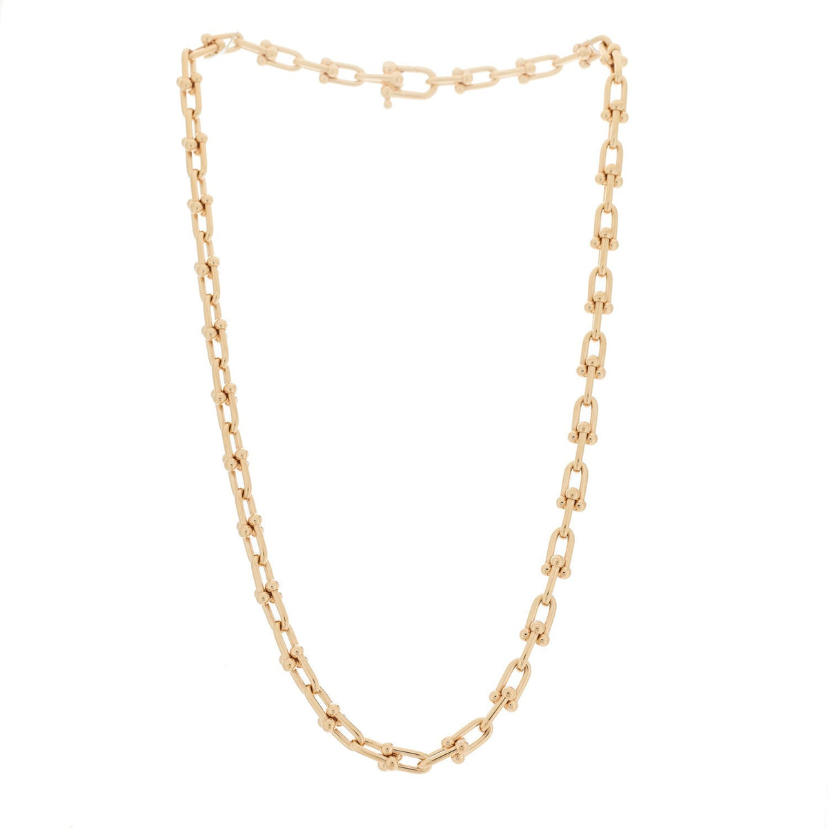 Tiffany 18K Rose Gold HardWear Link Necklace