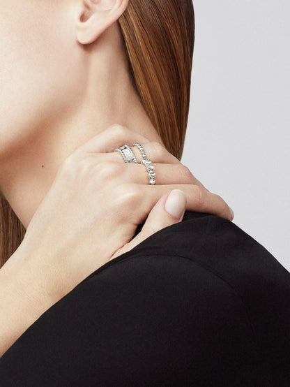18K Gold VCA Perlée Signature Ring