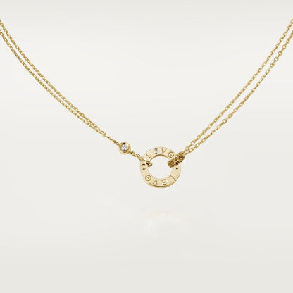18K Gold Diamond Cartier Love Necklace
