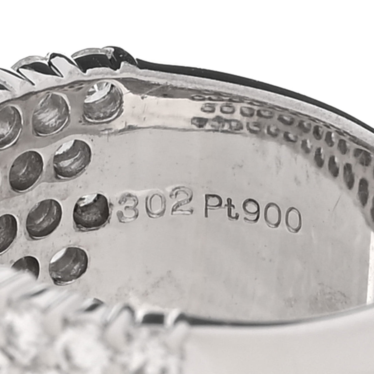 Parker & West Platinum Diamond 3.02ctw Five Row Half Eternity Band Ring 54 6.75