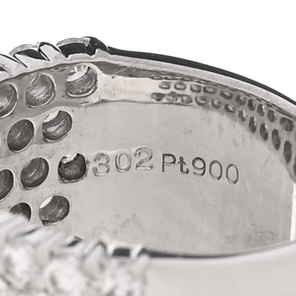 Parker & West Platinum Diamond 3.02ctw Five Row Half Eternity Band Ring 54 6.75